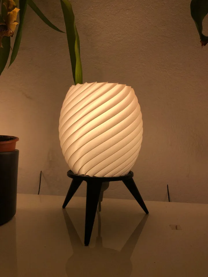 Twisted Egg Lamp